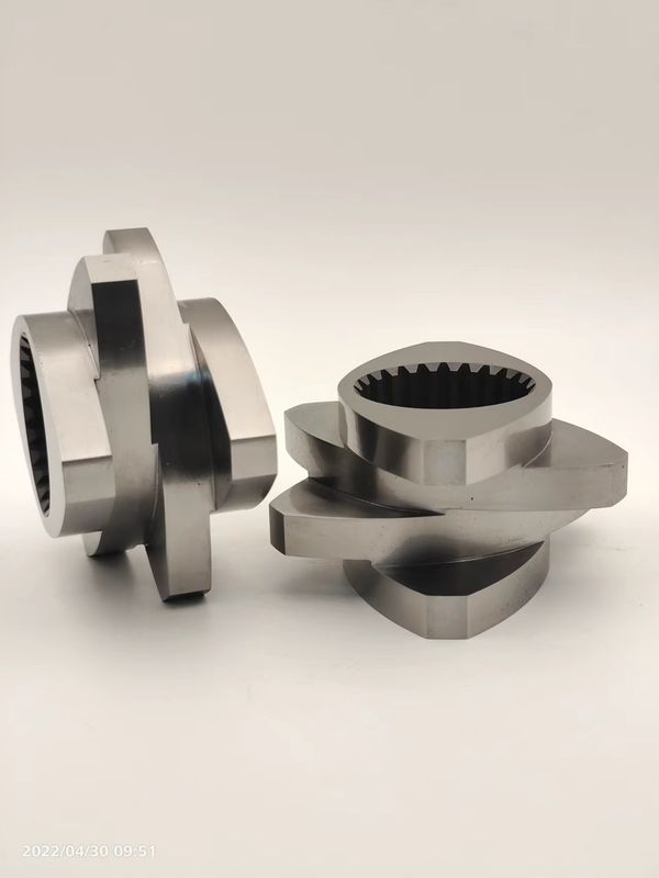 Korozyona Dirençli Çift vida ekstrüder elemanları 12mm 600rpm Meshing Block Wear Resistant