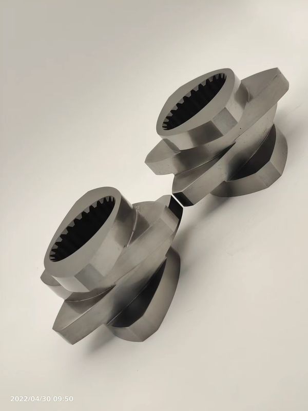 Korozyona Dirençli Çift vida ekstrüder elemanları 12mm 600rpm Meshing Block Wear Resistant