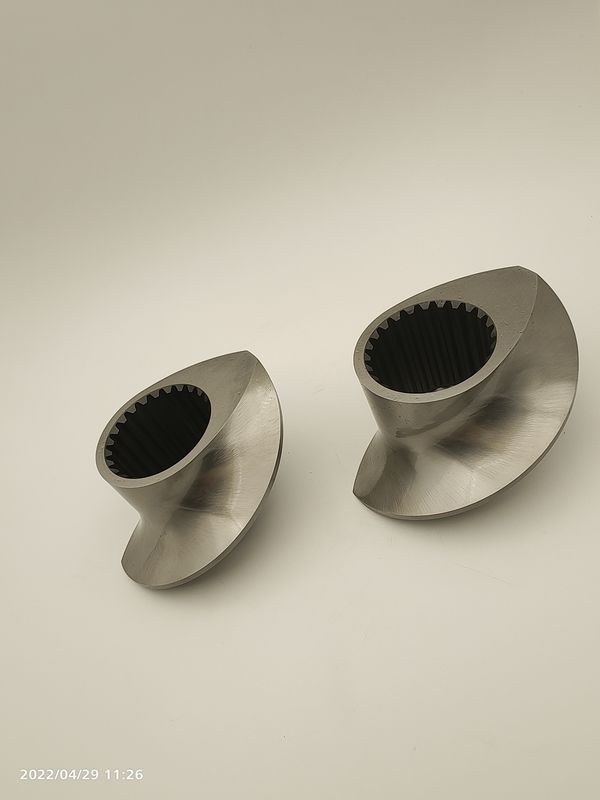 0.05mm Tolerances CTE95 Özel malzeme için çift vidali ekstrüzyon makinesi için vida parçaları