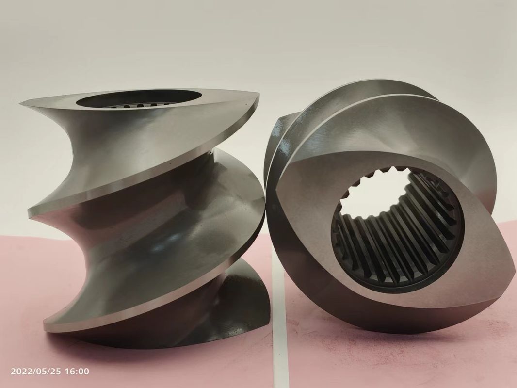 0.05mm Tolerances CTE95 Özel malzeme için çift vidali ekstrüzyon makinesi için vida parçaları