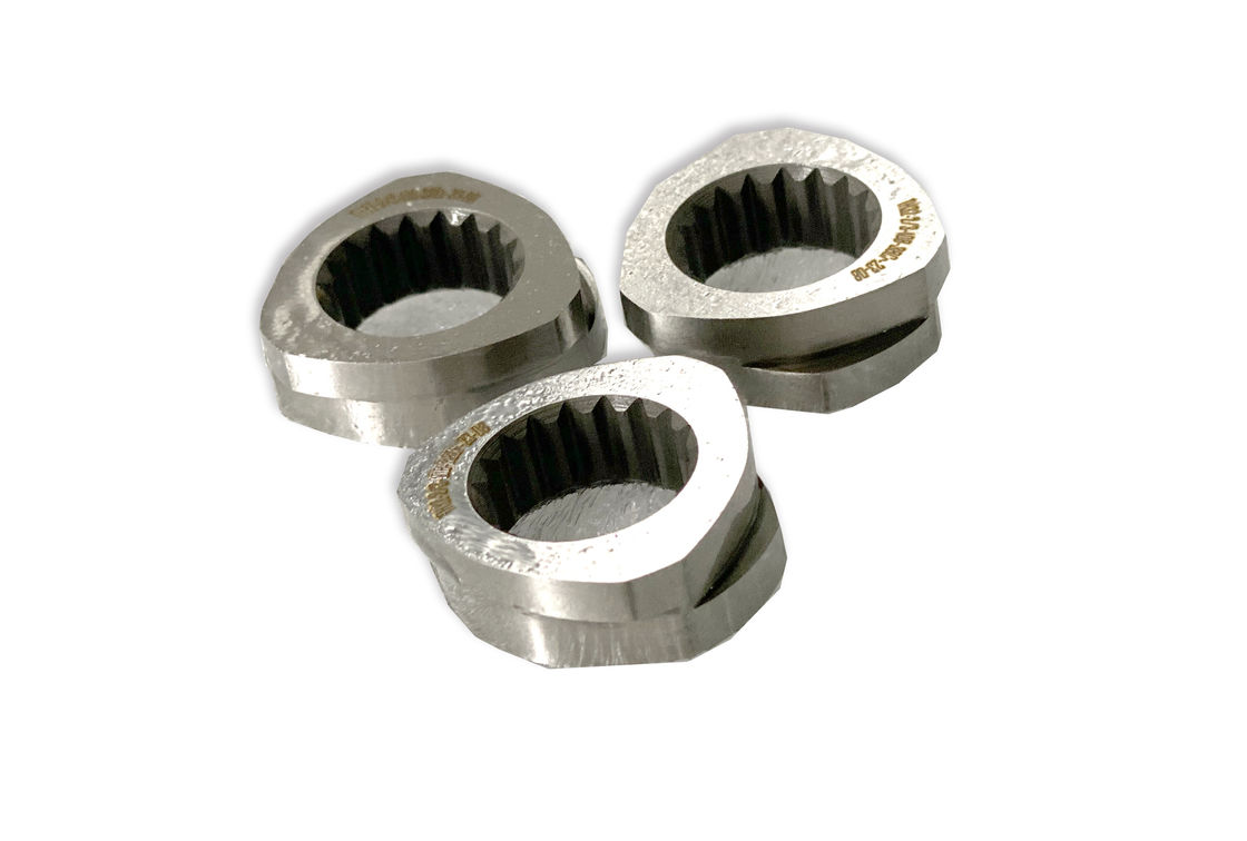 0.05mm Tolerances CTE95 Özel malzeme için çift vidali ekstrüzyon makinesi için vida parçaları