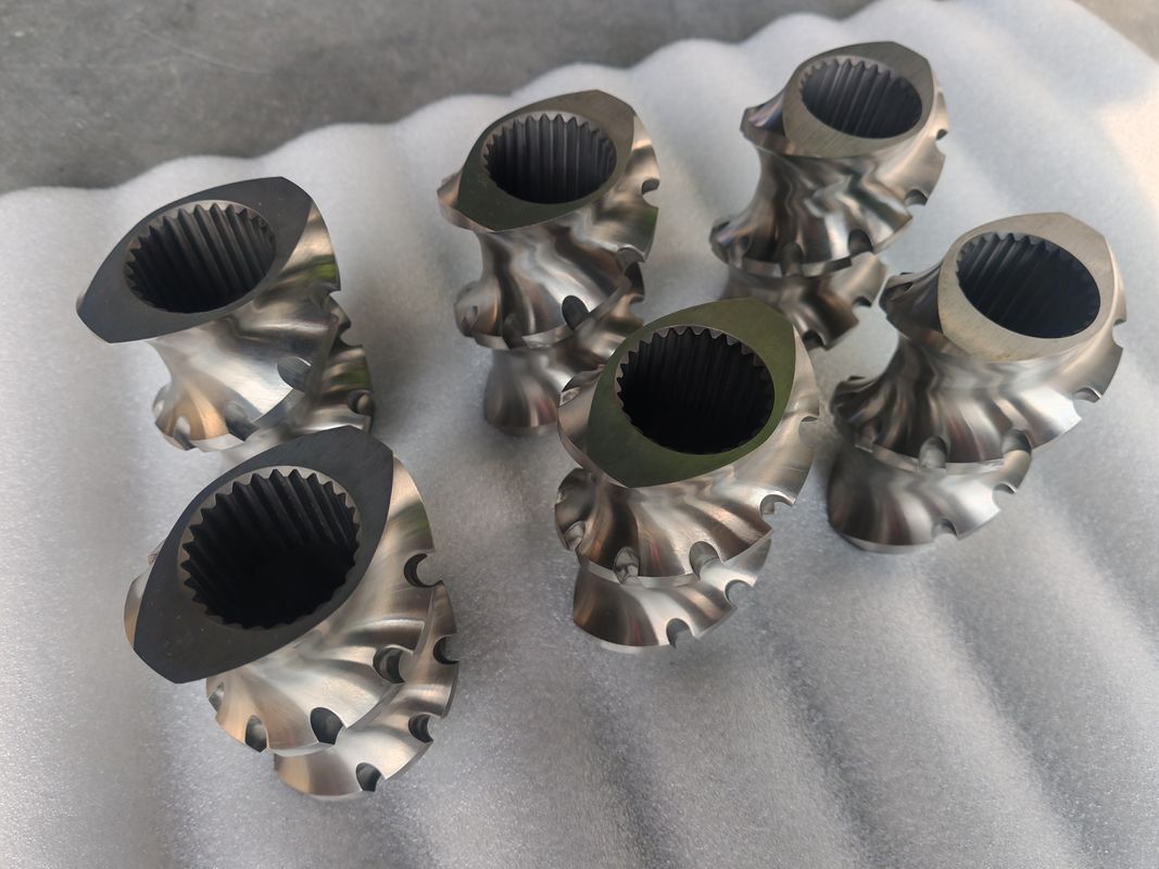 İkiz vida ekstrüder makinesi, hassas sonuçlar için üst düzey karıştırma ve taşıma vida elemanları