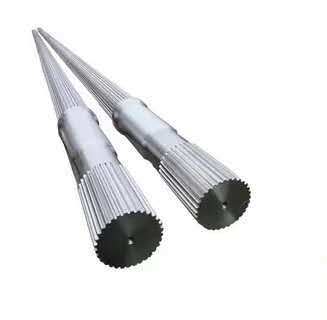 İkiz vida ekstrüzyon makinesi, özel malzeme için titreşimli dönen vida elemanları WPC ekstrüder