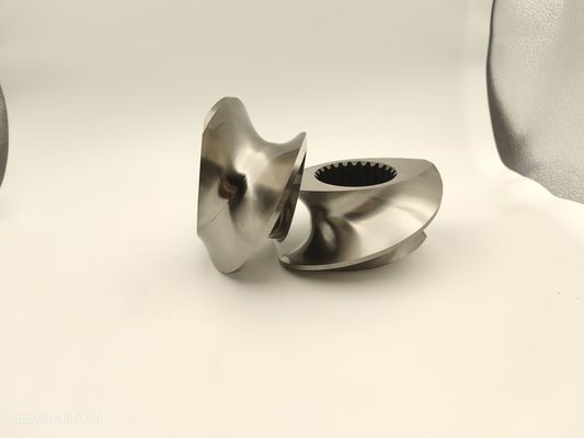 Çift vida ekstrüder granulatör aksesuarları 12mm -300mm arasında Covey vida elemanı