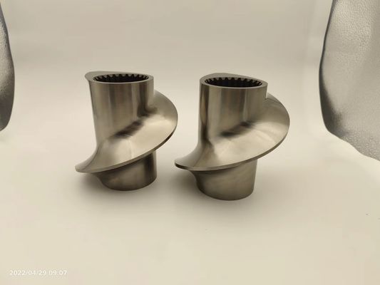 Çift vida ekstrüder granulatör aksesuarları 12mm -300mm arasında Covey vida elemanı