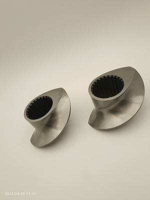 Çift vida ekstrüder granulatör aksesuarları 12mm -300mm arasında Covey vida elemanı