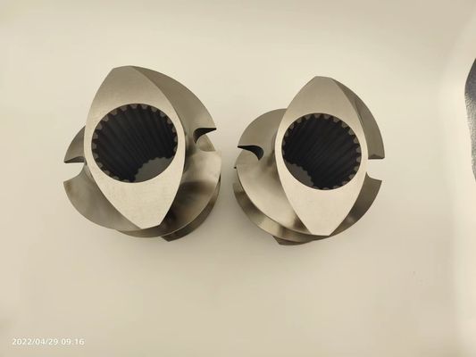 Çift vida ekstrüder vidalar W6Mo5Cr4V2 / 38CrMoAla / WP ve STS makine için HIP