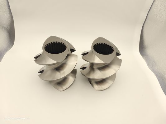 Yüksek Performanslı Çift vida ekstrüder parçaları Alloy ithal WR5 malzeme vida elemanları
