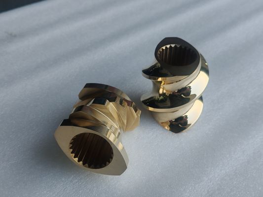 STS 50 Plastik Çift Vidalı Ekstrüder Makinesi Soğutma Sistemli Açık Kovan